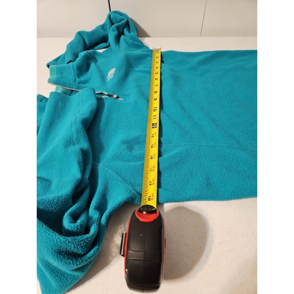 The North Face Women Green Fleece Quater Zip Pullover Sweater Size Medium (1649 - Picture 5 of 6
